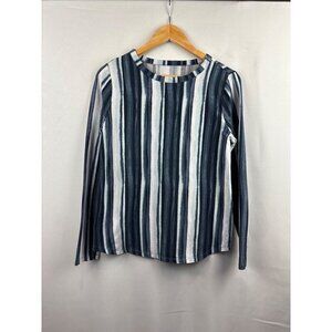 AnyBody Womens Cozy Knit Striped Long Sleeve Top XS
